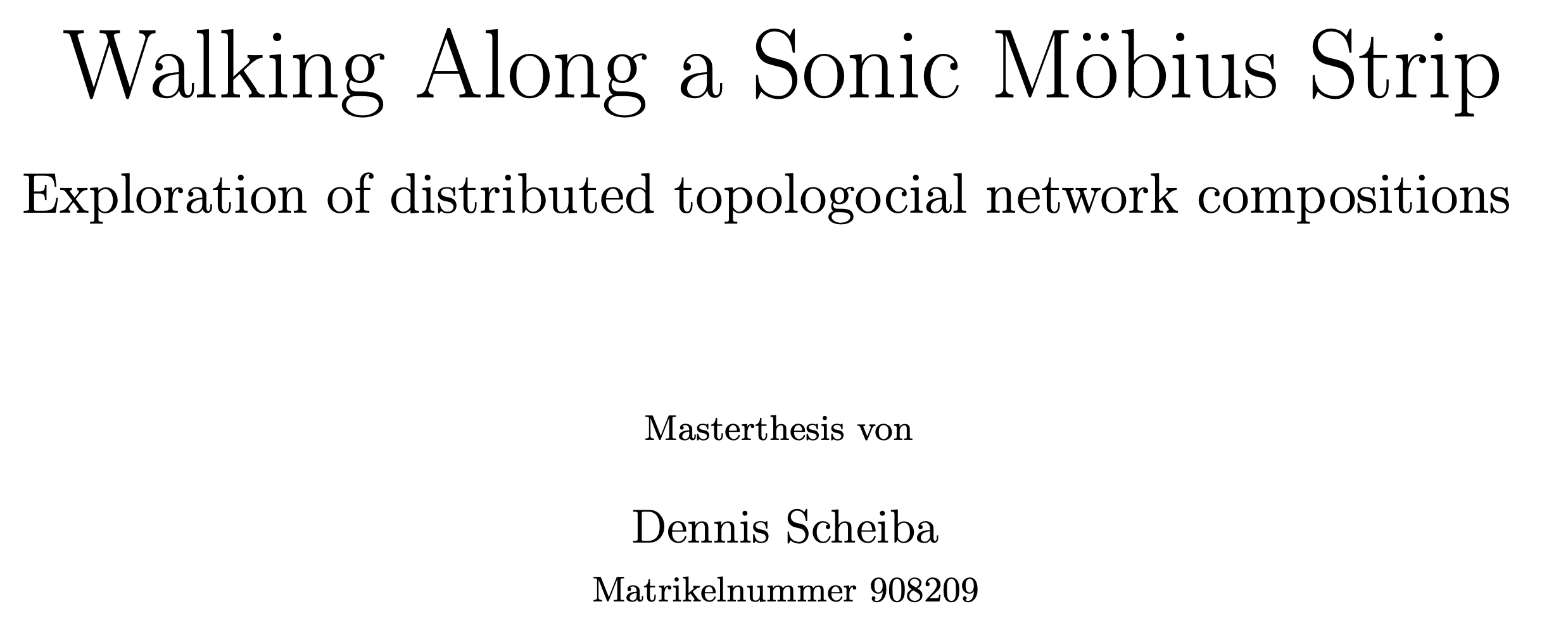 Master thesis title
